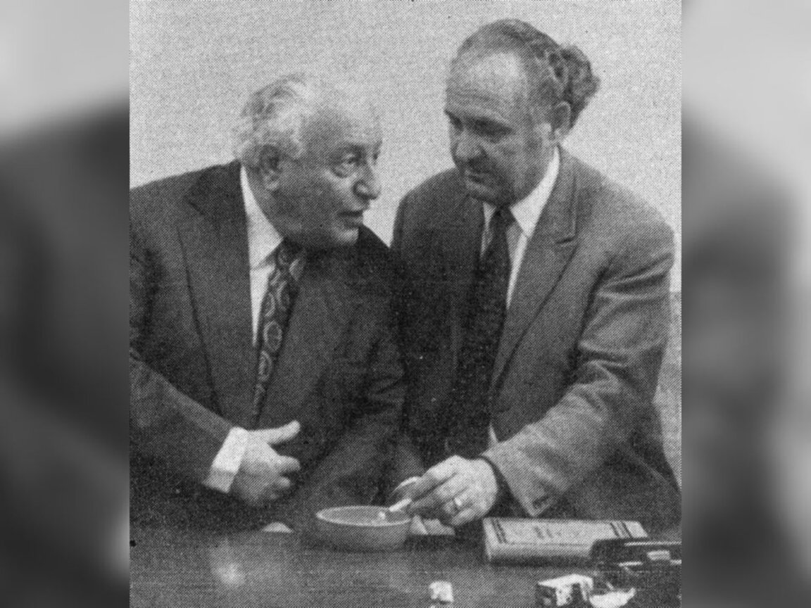 Димитър Сагаев (вдясно) и неговият учител Пачно Владигеров