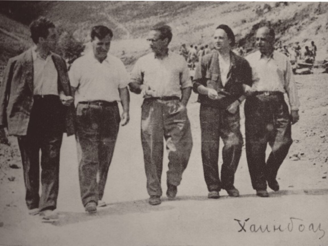 Младен Исаев, Ангел Каралийчев, Светослав Обретенов, Любомир Пипков, Никола Фурнаджиев, Хаинбоаз, 1947 г.
