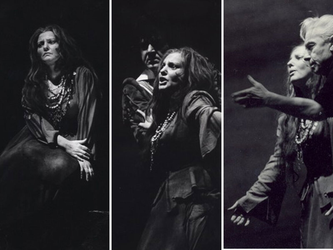 В ролята на Азучена от „Трубадур“ на Верди, на средната снимка с Франко Бонисоли, на дясната – с Херберт фон Караян