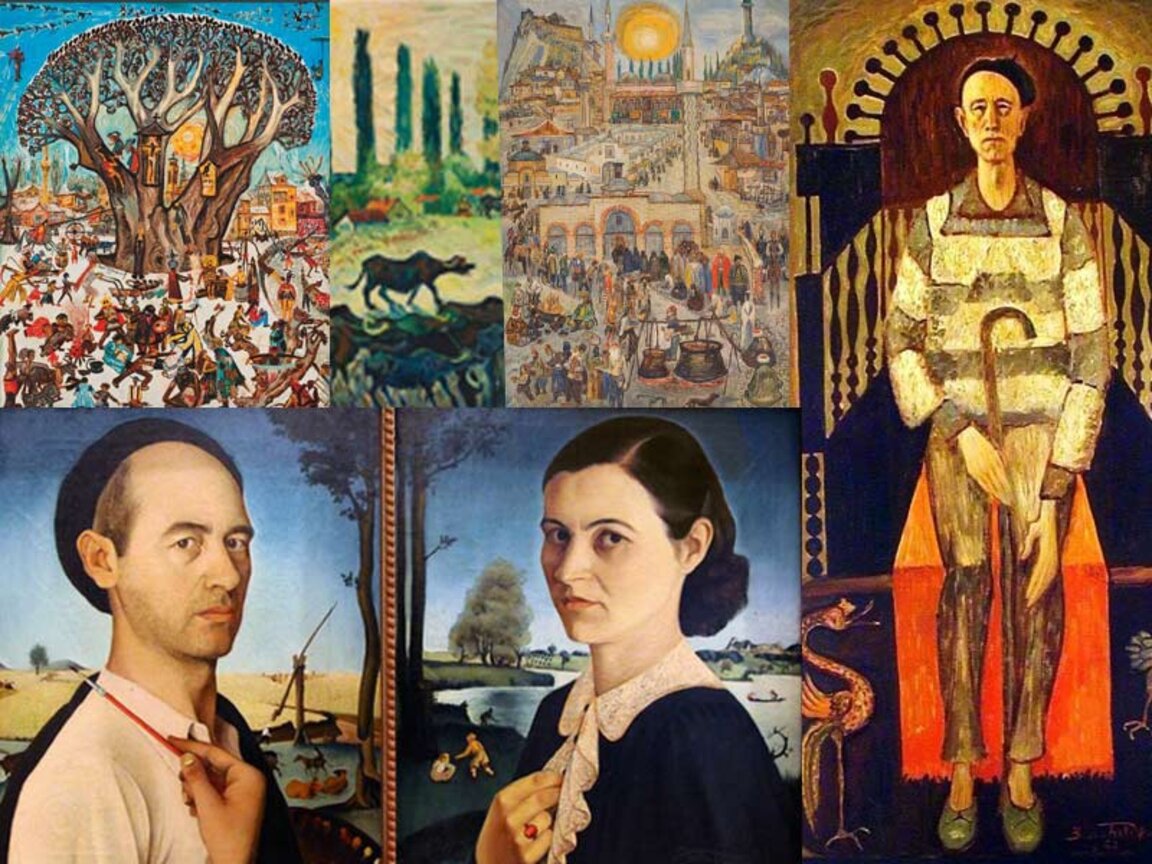 Колаж от картини на художника