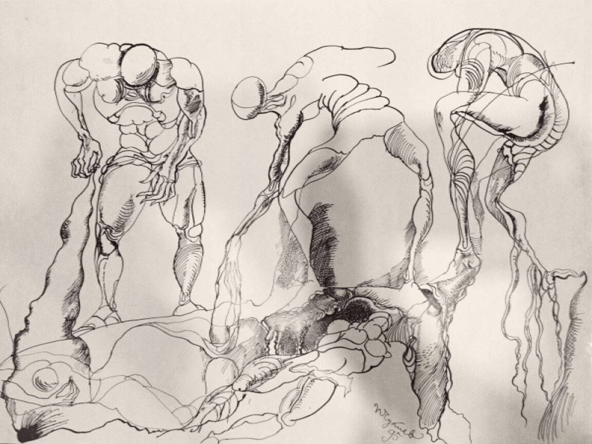 Петър Чуховски - Рисунка с туш