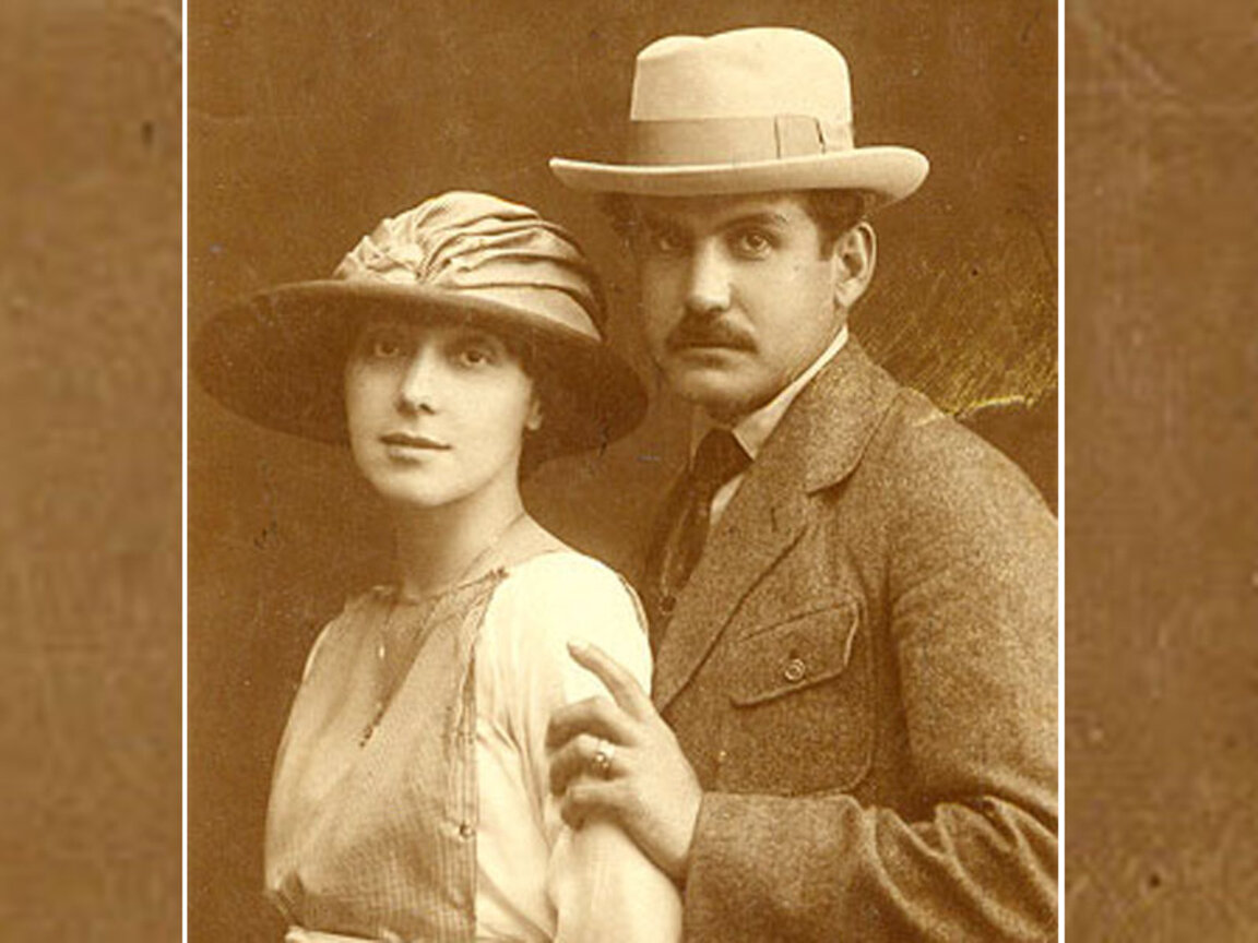 Сирак Скитник със съпругата си Олга Симеонова