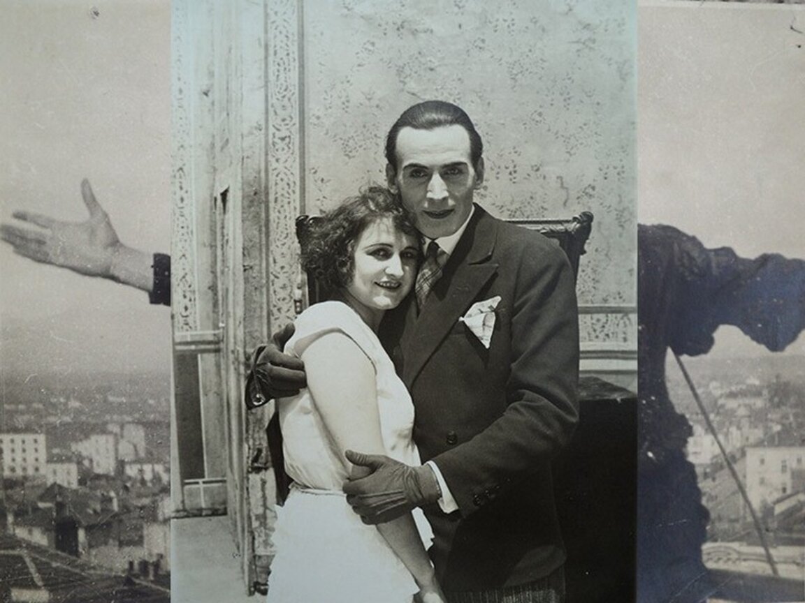 Жана със съпруга си Васил Гендов, 30-те години на миналия век