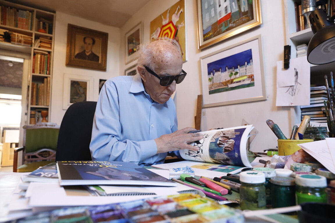 В ателието на Любен Зидаров