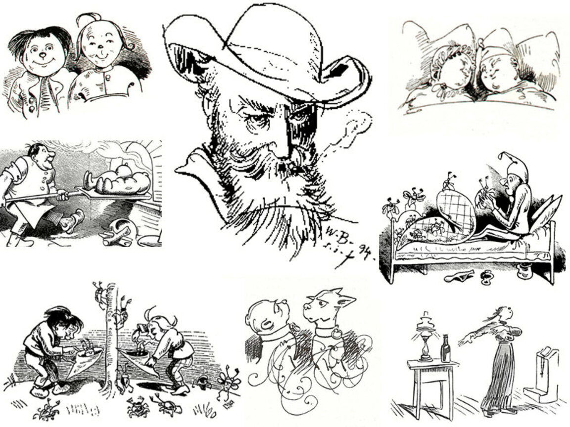 Автопортрет на Буш и част от неговите герои