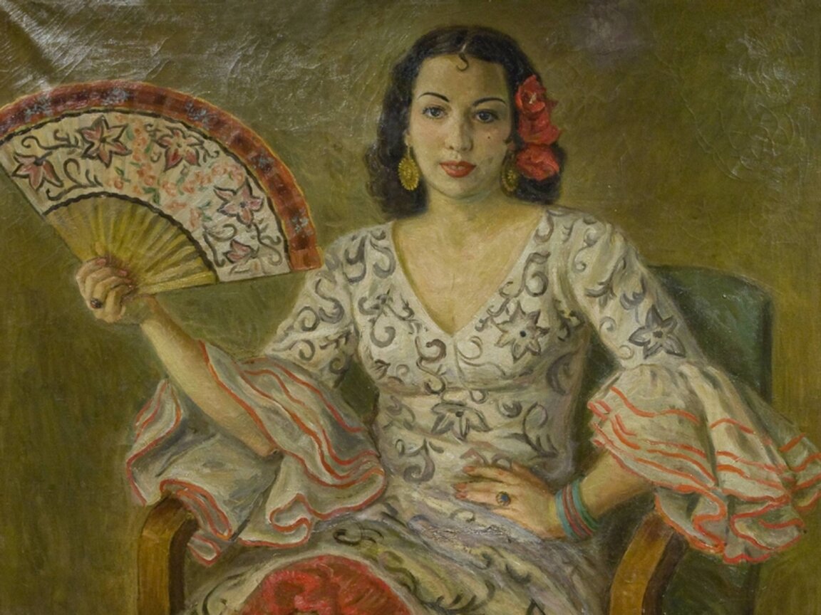 Портрет на Илка Попова, 1946 г., автор: Люба Паликарова, Софийска опера