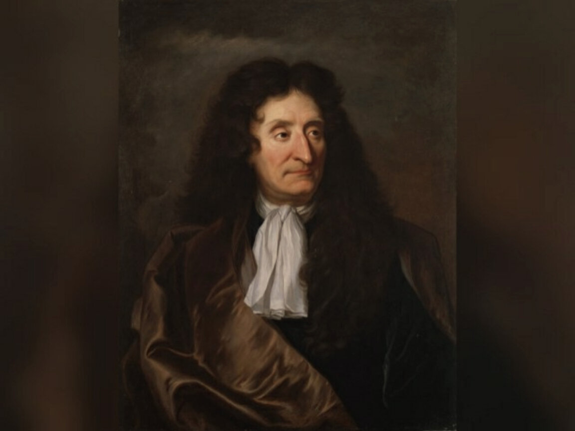 Портрет на Лафонтен, 1690 г. от френския художник Хиацинт Риго