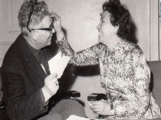 Актрисата с фотожурналиста Тодор Славчев през 70-те г. на ХХ в.