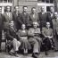 Първите преподаватели на ДВТУ „Кръстьо Сарафов“, есента на 1948 г. От ляво надясно горе: Филип Филипов, Стафан Сърчаджиев, Любомир Танев, Стафан Каракостов, Боян Дановски, Евгени Вашенко, Кръстю Мирски долу: Георги Стаматов, Олга Кирчева, Д.Б. Митов, Владимир Трандафилов, Пенчо Пенев