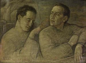 Двоен портрет на братя Панчо и Любен Владигерови, 1929 г.